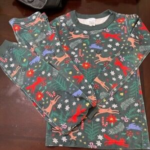 Hanna Andersson Winter Wonderland Pajama Cotton  Set Long Sleeve 2-Piece Size 10